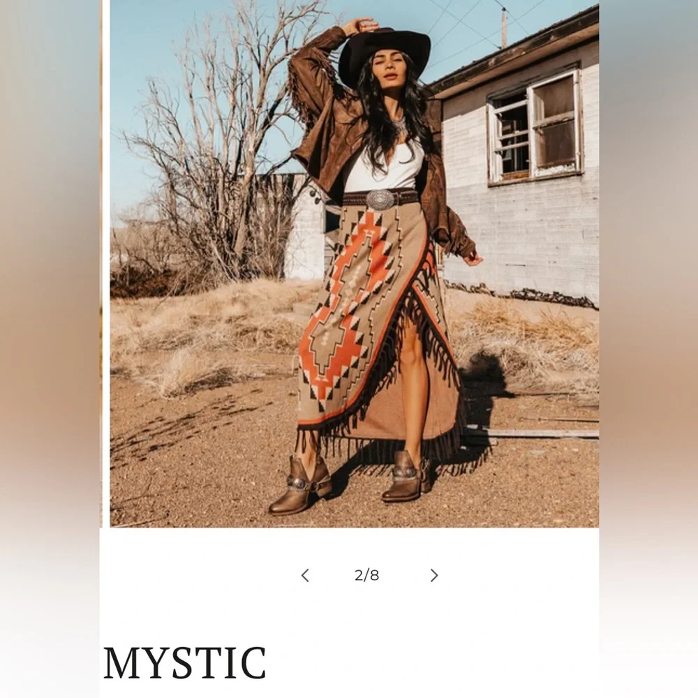 Freebird Mystic Boho Cowgirl Western Conches Brown Taupe Boots Booties, Size 6 - Picture 5 of 10